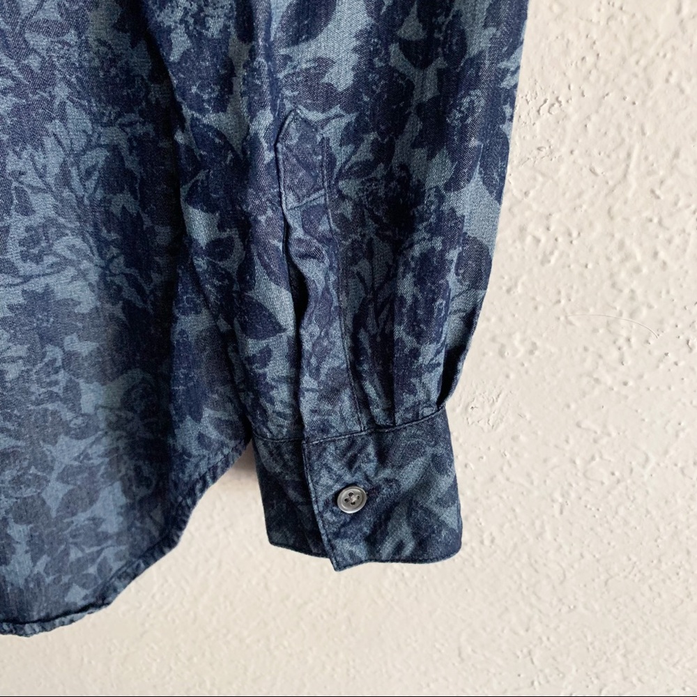 Rails Liam Chambray Floral Button Down Shirt Top … - image 4